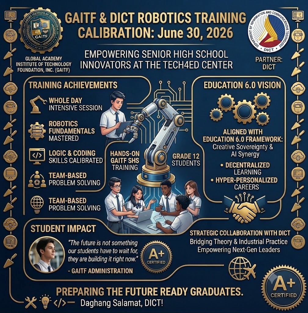 FUTURE READY GAITF: Senior High School Students Undergo Intensive Robotics Training Calibration with DICT